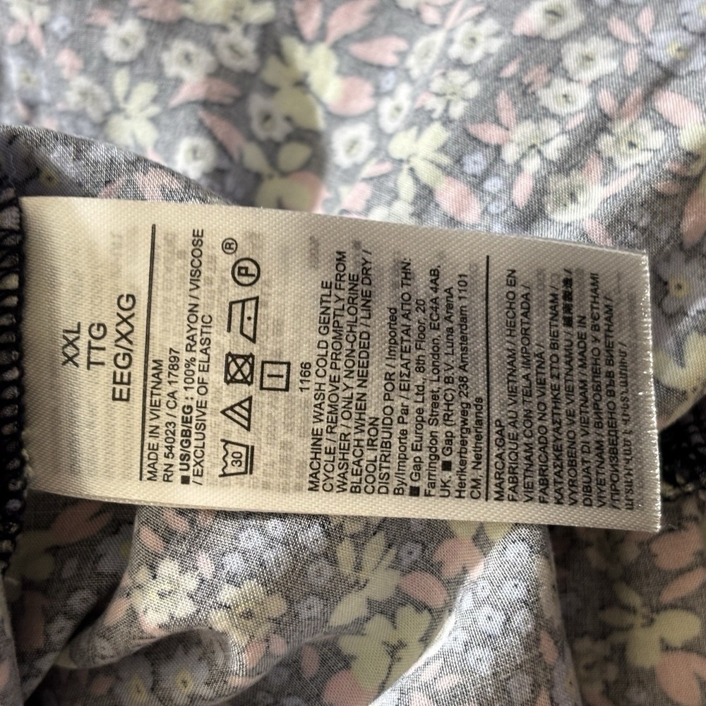Gap Relaxed Smocked Scoopneck Midi Ditsy Floral Dress X-Large Bohemian  Festival - Picture 10 of 11